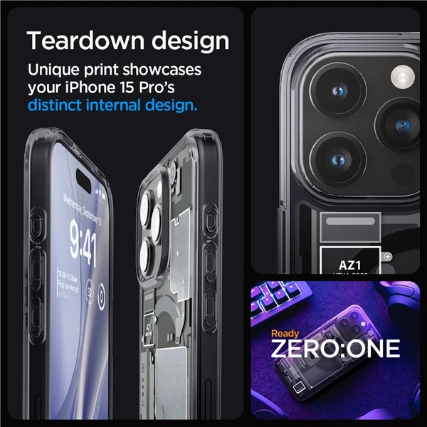 Spigen Ultra Hybrid MagFit kryt iPhone 15 Pro zero one - Puzdra - Obrázok RWU8000601