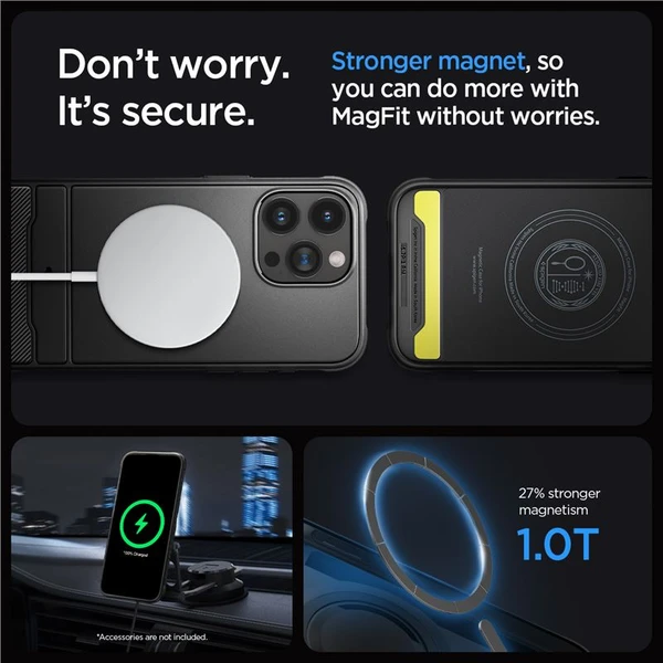 Spigen Rugged Armor MagFit iPhone 15 Pro Max matne čierny - Puzdra - Obrázok RWW8000601