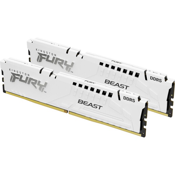 E-shop Kingston FURY Beast White DDR5 32GB 5600MT/s CL36 DIMM (2x16GB) EXPO/XMP