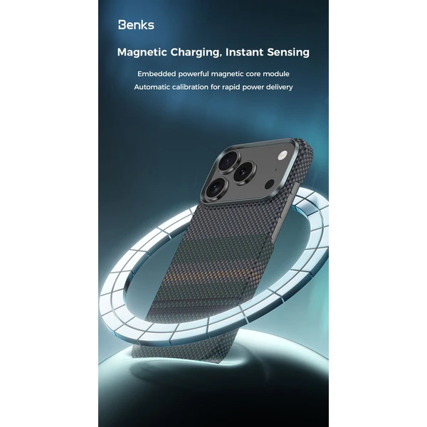 Benks ArmorAir 600D Kevlar MagSafe kryt iPhone 17 Aurora - Puzdra - Obrázok RX9K000K01