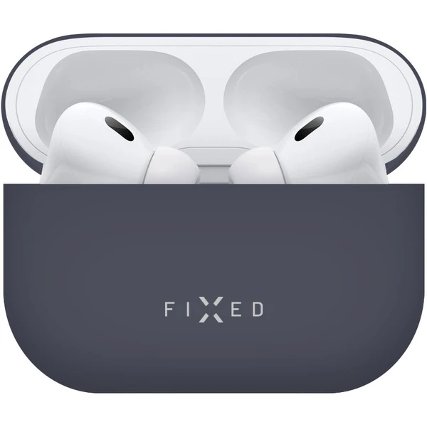 FIXED Silky silikónové púzdro pre Apple AirPods Pro/Pre 2 modré - Puzdra - Hlavný obrázok