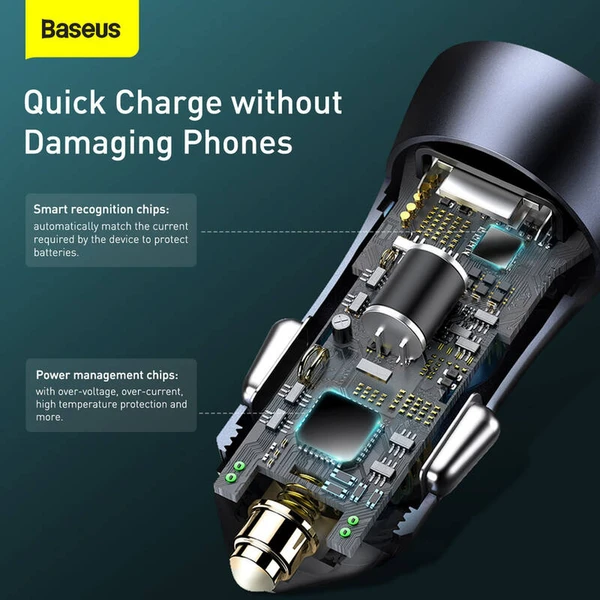Baseus Golden Contactor Pro 40W USB-C nabíjačka do auta šedá - Nabíjačky - Obrázok RXTL000K01