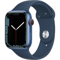 Apple Watch Series 7 Cellular 45mm modrý hliník s modrým športovým remienkom - Inteligentné hodinky