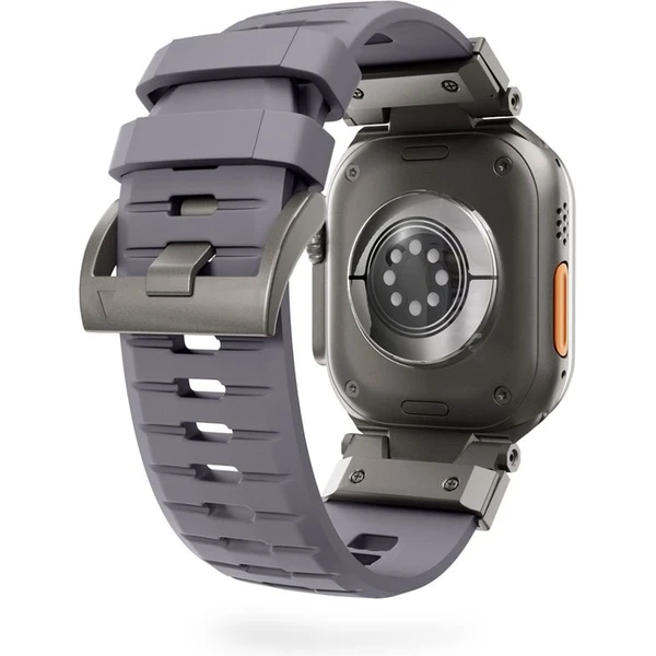 Epico Rubber Pro remienok s nerezovým zapínaním pre Apple Watch 49/46/45/44/42mm sivý - Remienky - Obrázok RZMJ000K01