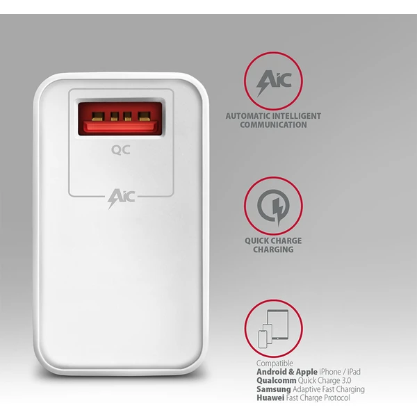 AXAGON ACU-QC19W nabíjačka do siete 19W USB-A biela - Nabíjačky - Obrázok S0M0000P01