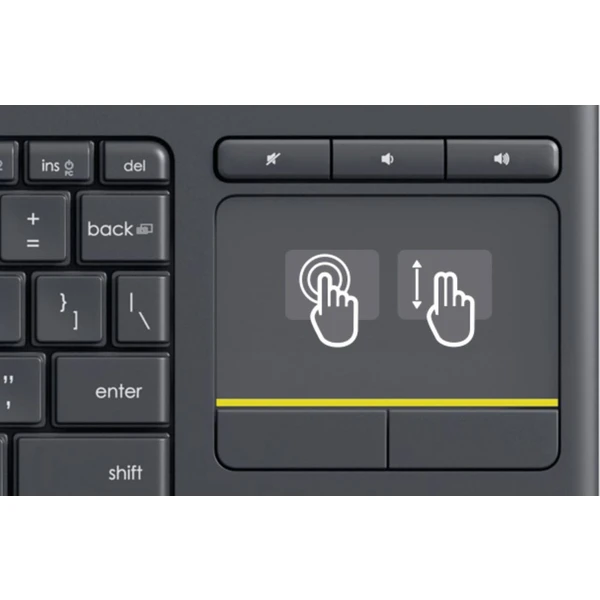 Logitech Wireless Keyboard K400 Plus bezdrôtová klávesnica CZ/SK čierna - Klávesnice - Obrázok S0OR000501