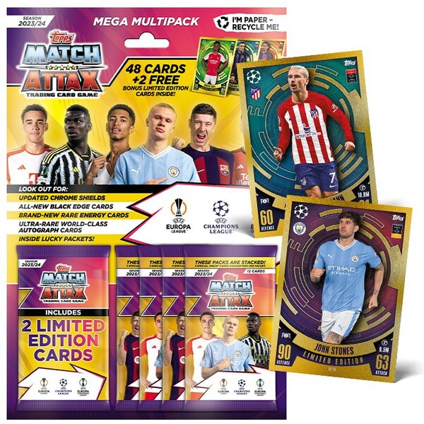 Futbalové karty Topps UEFA UCL MATCH ATTAX 23/24 - Mega Multipack