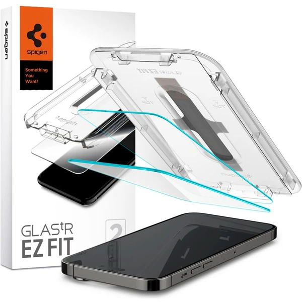 Spigen TR EZ Fit 2P ochranné sklo iPhone 14 Pre číre - Ochranné fólie a sklo - Hlavný obrázok