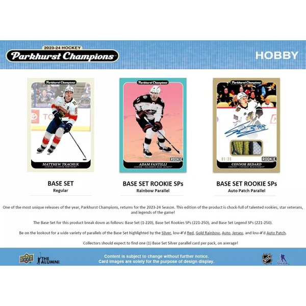 Hokejové karty 2023-24 Upper Deck Parkhurst Champions Hockey Hobby Box - Hokejové karty - Obrázok S1RA000P01