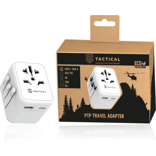 Tactical PTP cestovný adaptér biely - Nabíjačky - Obrázok S1T4G00101