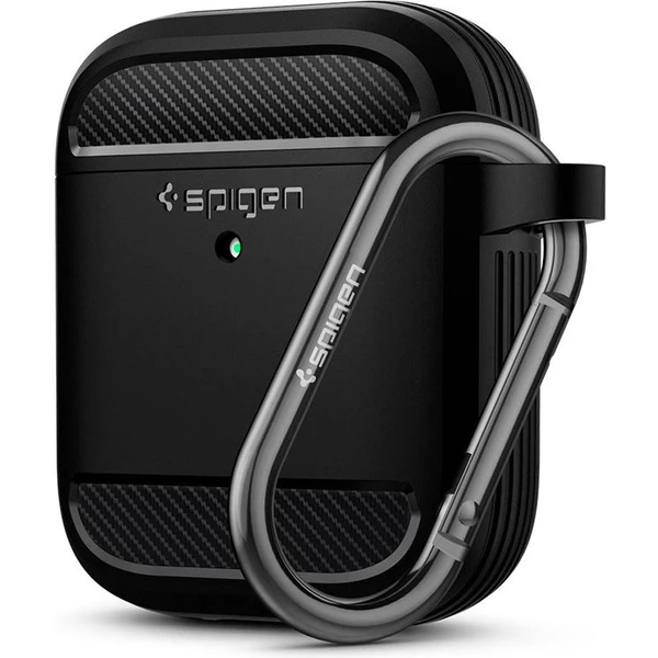 Spigen Rugged Armor puzdro AirPods čierne - Puzdra - Hlavný obrázok
