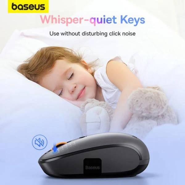 Baseus F01B Tri-mode bezdrôtová myš šedá - Myši - Obrázok S22R000K01