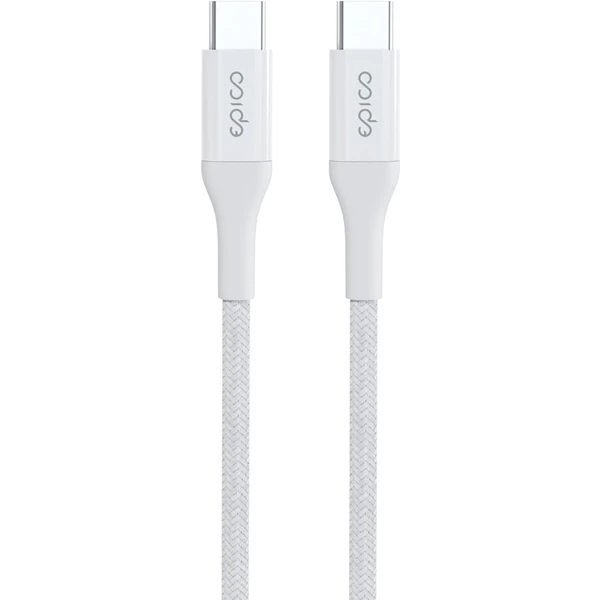 Epico USB-C/USB-C napájací kábel 100W 2m biely - Káble a redukcie - Hlavný obrázok