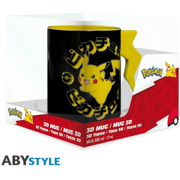 3D Hrnček Abysse Corp Pokémon - Pikachu Lightening Bolt 460 ml - Hrnčeky - Obrázok S2EF000L01