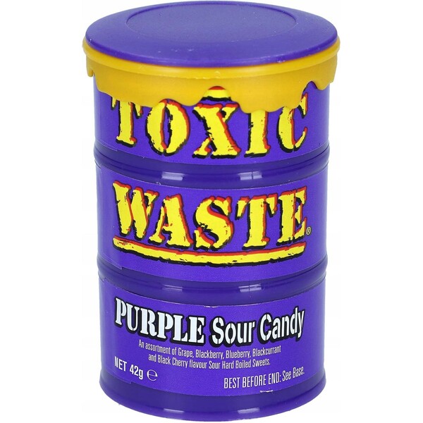 E-shop Kyslé cukríky Toxic Waste - Fialový súdok 42g