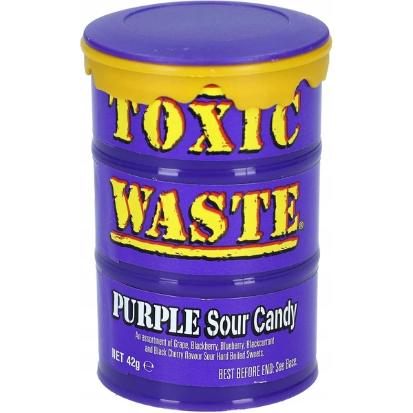 Kyslé cukríky Toxic Waste - Fialový súdok 42g - Cukrovinky - Hlavný obrázok