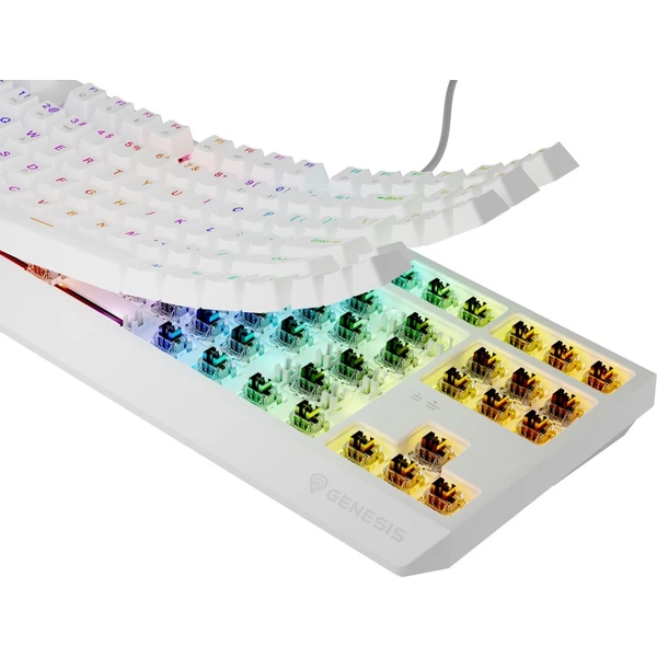 Genesis THOR 230 TKL RGB mechanická klávesnica biela Outemu Brown - Klávesnice - Obrázok S2I5000O01