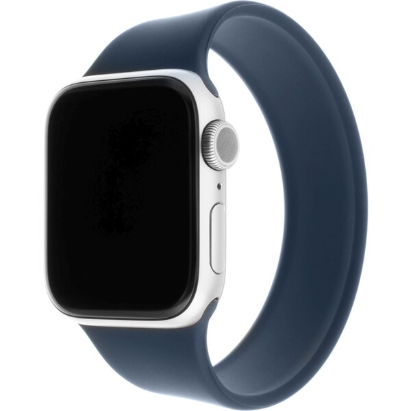 FIXED prevliekací silikónový remienok Apple Watch 42/44/45mm XS modrý