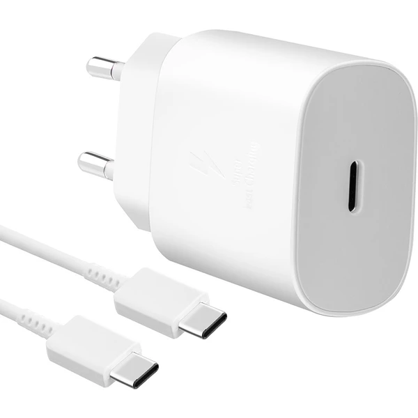 Samsung 25W USB-C nabíjačka s káblom biela (Bulk) - Nabíjačky - Hlavný obrázok