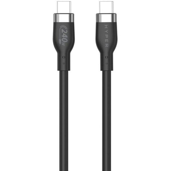 Hyper Silicone 240W USB-C nabíjací kábel 2m čierny