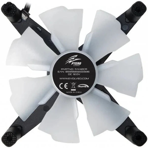 EVOLVEO Ptero 12CR ventilátor 120mm červený - Ventilátory pre PC - Obrázok S3TD000L01