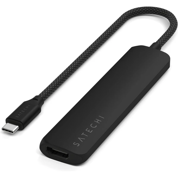 Satechi 6v1 USB-C Slim viacportový adaptér čierny - USB huby - Obrázok S3UB000P01