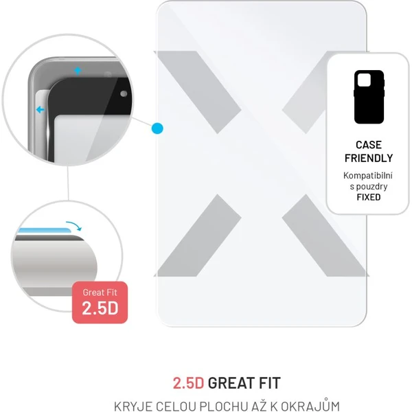 FIXED 2,5D tvrdené sklo Lenovo Tab M11 11" (2024) číre - Ochranné fólie a sklo - Obrázok S3X5000L01