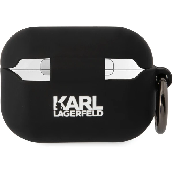 Karl Lagerfeld 3D Logo NFT Karl Head Silikónové puzdro Airpods Pro 2 čierne - Puzdra - Obrázok S40L300401