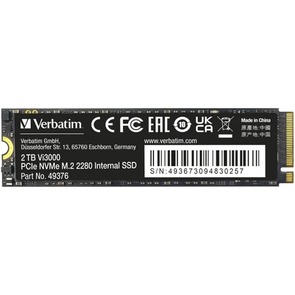 VERBATIM SSD Vi3000 Internal PCIe NVMe M.2 SSD 2TB - SSD - Hlavný obrázok