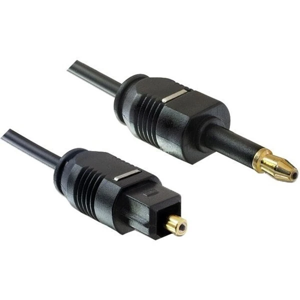 PremiumCord 3,5mm Mini-Toslink/Toslink optický kábel 2m čierny - Káble a redukcie - Hlavný obrázok