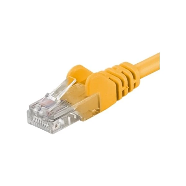 PremiumCord RJ45/RJ45 Cat5e UTP prepojovací kábel 0,5m žltý - Káble a redukcie - Hlavný obrázok