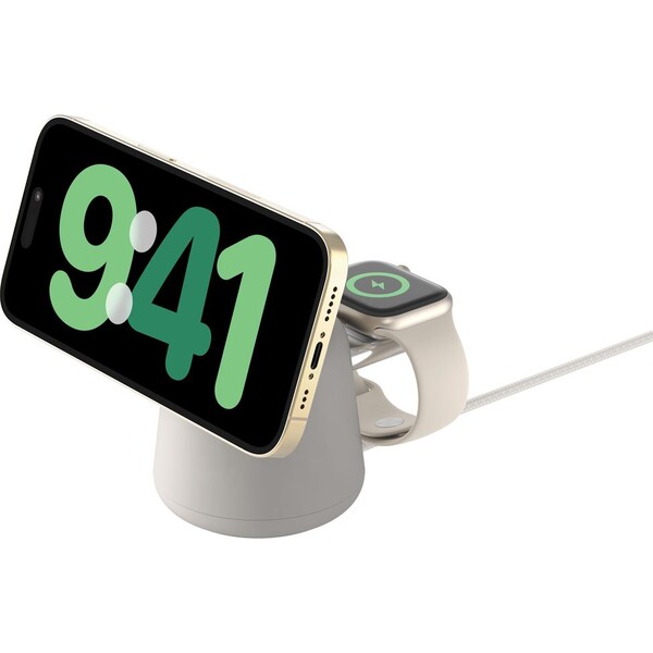 E-shop Belkin BOOST CHARGE™ PRE Qi2 15W 2v1 Nabíjací MagSafe stojanček pre iPhone/Apple Watch/AirPods pieso