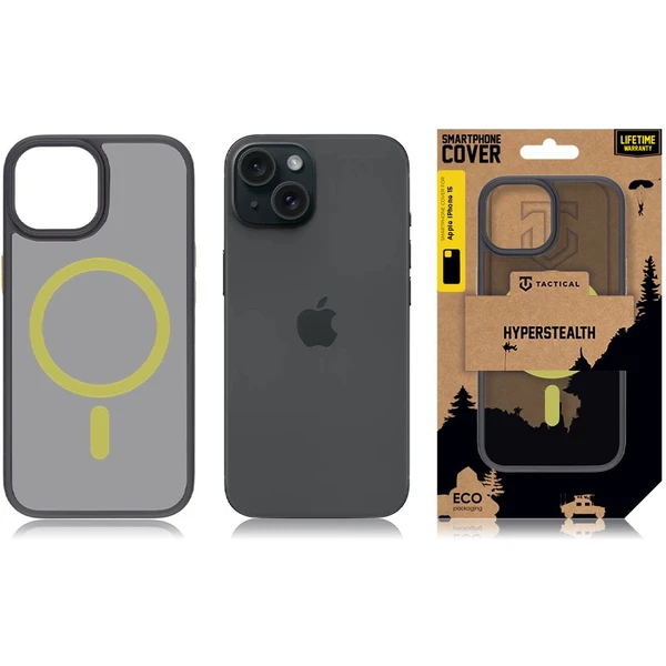 Tactical MagForce Hyperstealth 2.0 kryt iPhone 15 Black/Yellow - Puzdra - Obrázok S555000P01