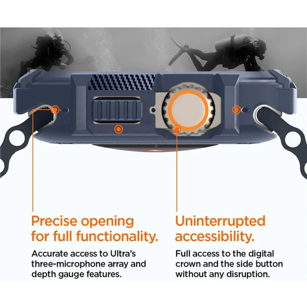 Spigen Rugged Armor kryt Apple Watch Ultra 3/2/1 (49mm) modrý - Puzdra - Obrázok S5A1000P01