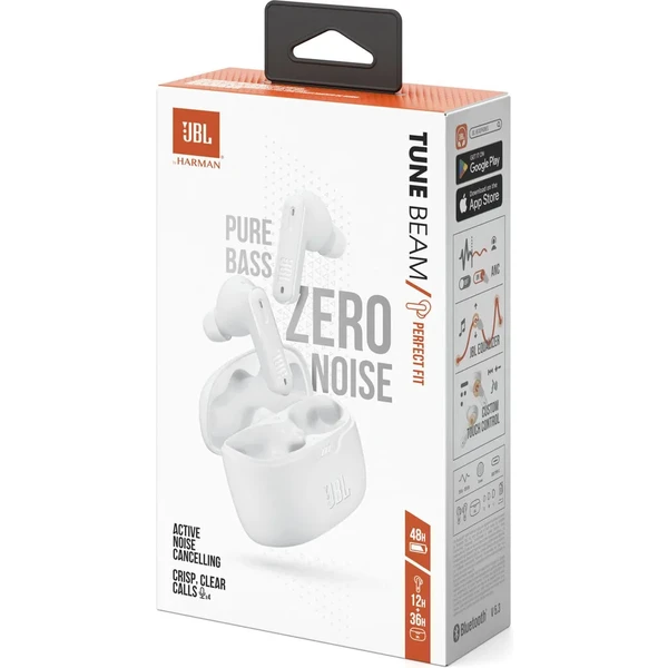 JBL Tune Beam bezdrôtové slúchadlá TWS biela - Slúchadlá - Obrázok S5F0000P01