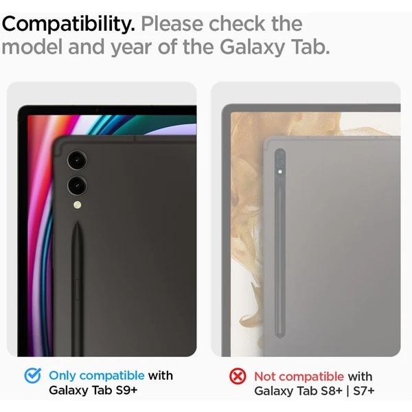 Spigen Glass tR EZ Fit 1 Pack tvrdené sklo Samsung Galaxy Tab S9+/Tab S10+ - Ochranné fólie a sklo - Obrázok S5JA000601