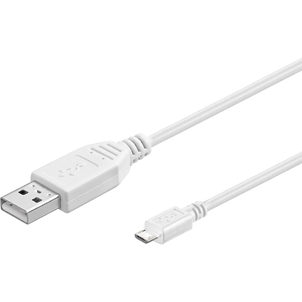 PremiumCord USB-A/MicroUSB-B napájací kábel 1m biely - Káble a redukcie - Hlavný obrázok