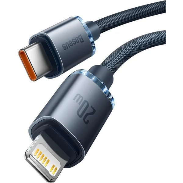 Baseus Crystal Shine USB-C/Lightning napájací kábel 20W 2m čierny - Káble a redukcie - Obrázok S5R4000J01