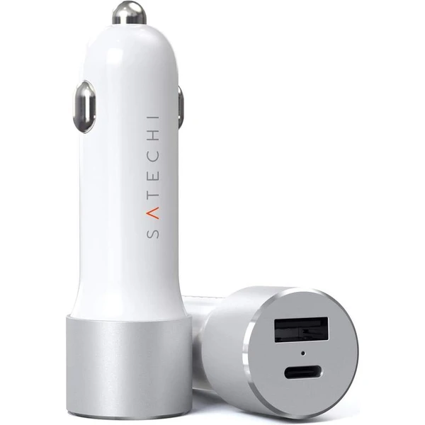 Satechi 72W Type-C PD Car Charger nabíjačka do auta strieborná - Nabíjačky - Hlavný obrázok