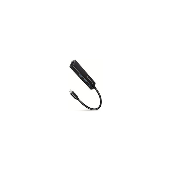 E-shop AXAGON USB a Ethernet HUB USB-C kovový