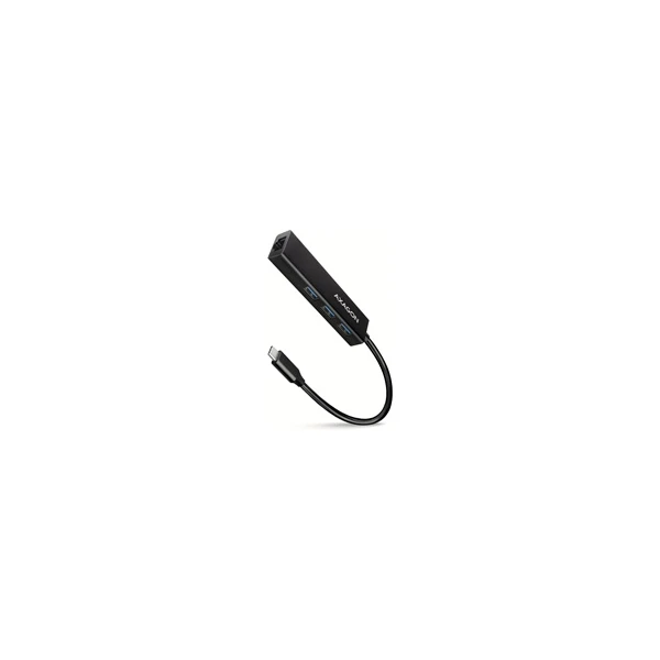 AXAGON USB a Ethernet HUB USB-C kovový - USB huby - Hlavný obrázok