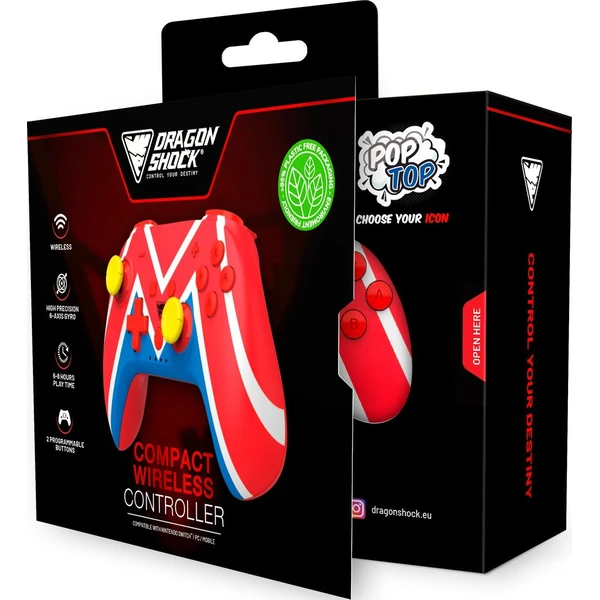 DragonShock PopTop kompaktný bezdrôtový ovládač Mario (Switch) - Herné ovládače - Obrázok S666000K01