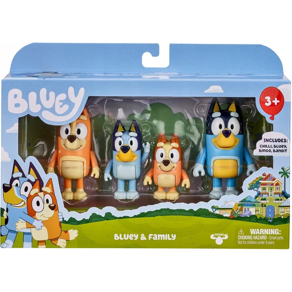Súprava figúrok Moose Toys Bluey - Rodinka 4-Pack  - Figúrky - Obrázok S6LE000L01