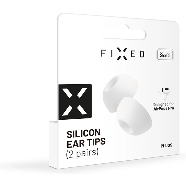 FIXED Plugs 2 sady silikónových štuple Apple Airpods Pro/Pro 2 (S) biela - Náhradné náušníky - Obrázok S6XQ000501