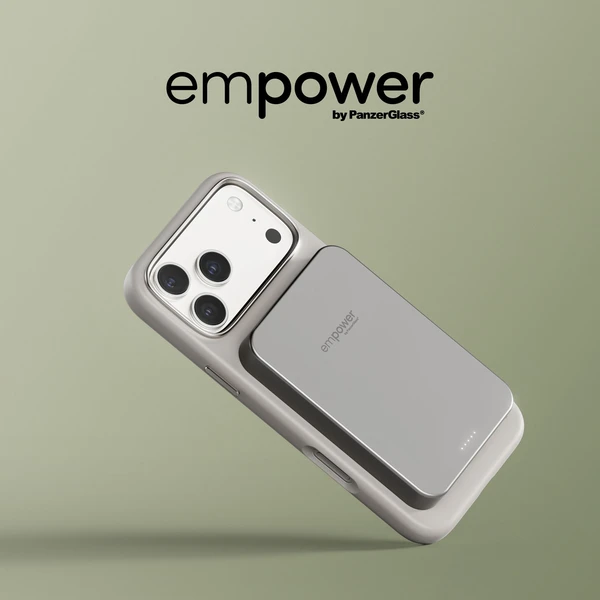 PanzerGlass® empower bezdrôtová Qi2 powerbanka 10000 mAh, MagSafe, sivá - Powerbanky - Obrázok S73J000K01