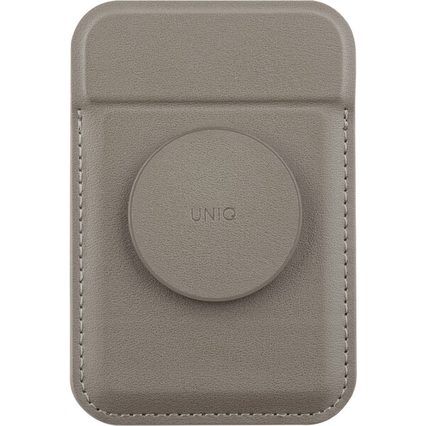UNIQ FLIXA MAGNETIC CARD HOLDER AND POP-OUT GRIP-STAND - FLINT GREY (GREY)