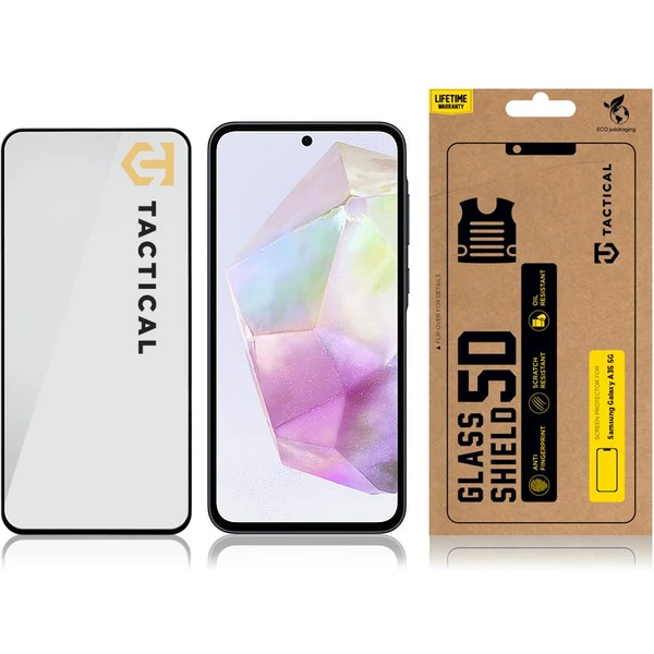 Tactical Glass Shield 5D sklo Samsung Galaxy A35 5G čierne - Ochranné fólie a sklo - Obrázok S783000K01