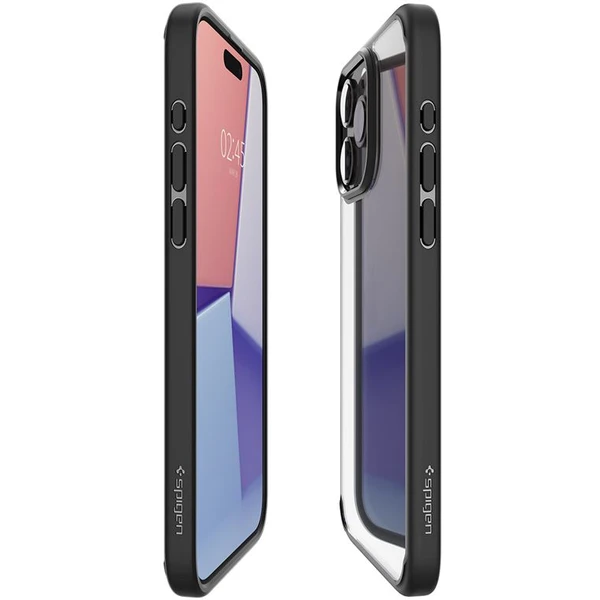 Spigen Crystal Hybrid kryt iPhone 15 Pro matne čierny - Puzdra - Obrázok S7U8000601