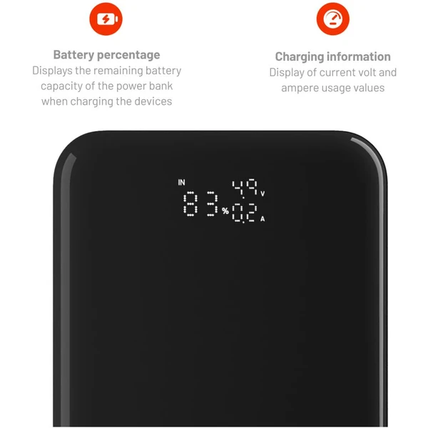 FIXED Zen 20 Pro powerbanka s LCD displejom (130W), 20000 mAh, čierna - Powerbanky - Obrázok S7W5000L01
