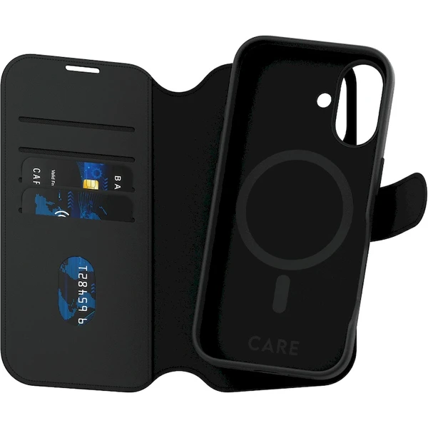 PanzerGlass® CARE púzdro Apple iPhone 16 MagSafe Wallet 2v1 čierny - Puzdra - Obrázok S808000P01